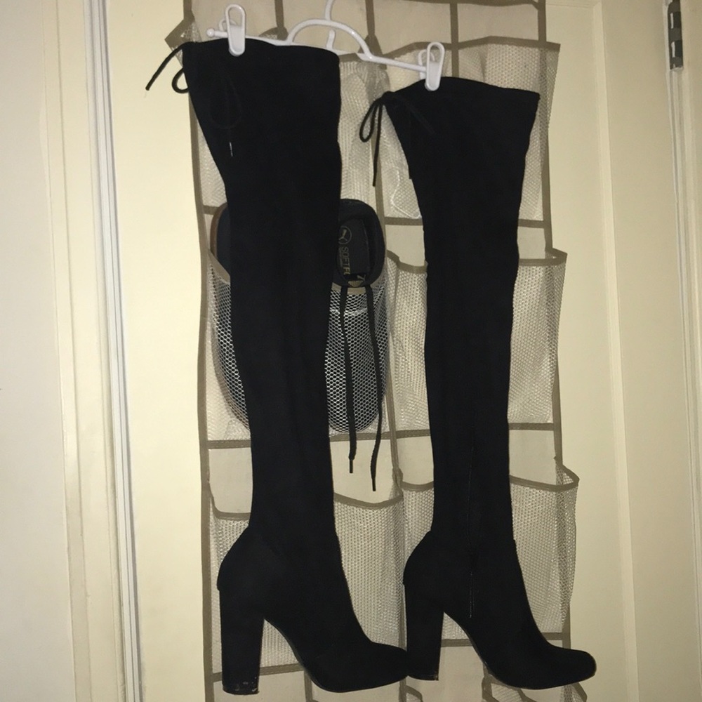 Lulu’s women’s thigh high black boots